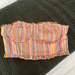 colorful tube top shirt